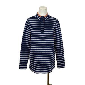Lands’ End Women's Stripes & Blue Pullover Sweatshirt Sz XS (2-4) - NWT
